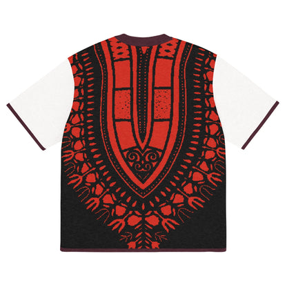Black Knitted classic Dashiki tee - B&R African Styles