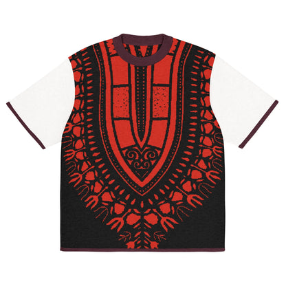 Black Knitted classic Dashiki tee - B&R African Styles