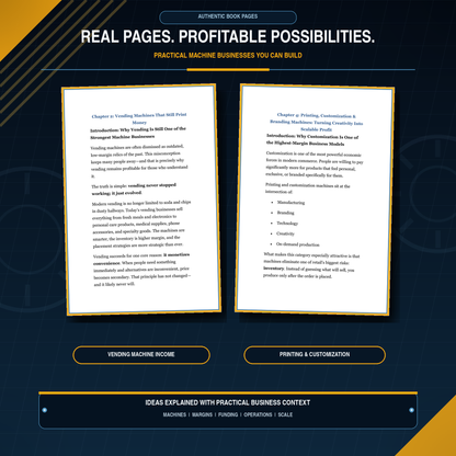 The Machine Business Starter Playbook: 250 Profitable Small Business Machines & Ideas