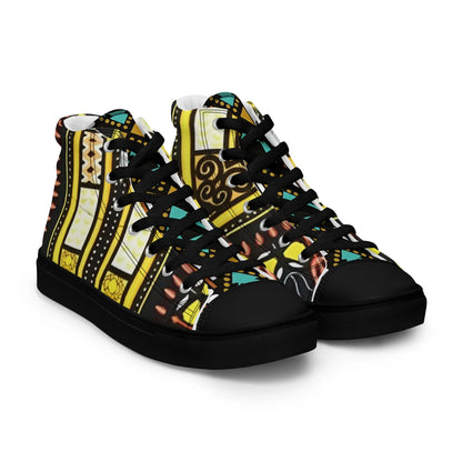 Dashiki Men's High Top Canvas Shoes - Traditional African Print Sneakers - B&R African Styles