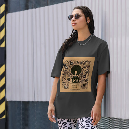 Honoring Black Trailblazers Oversized faded t-shirt - B&R African Styles