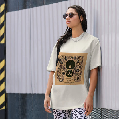 Honoring Black Trailblazers Oversized faded t-shirt - B&R African Styles