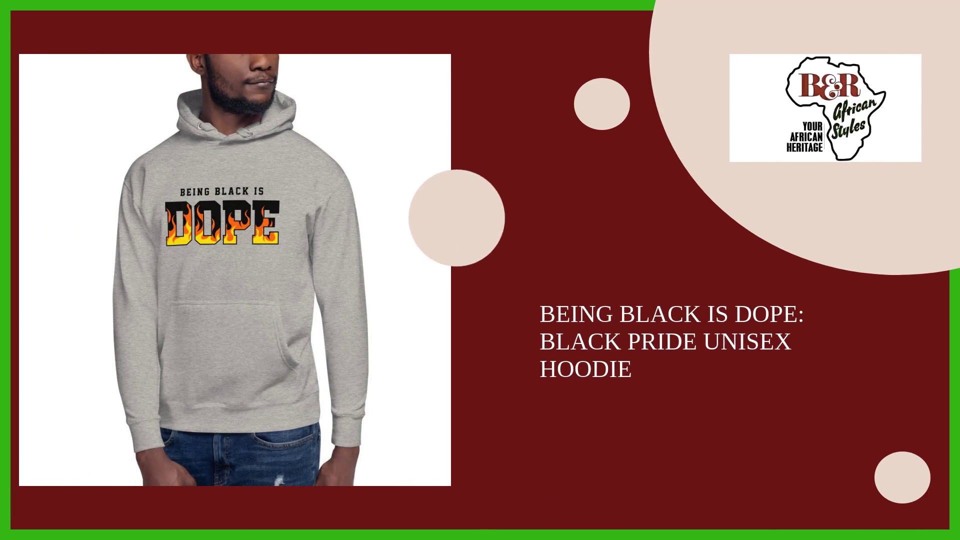 Being Black is Dope: Black Pride Unisex Hoodie by@Outfy