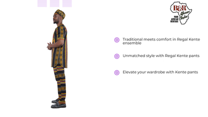 Regal Kente Men&#039;s Pant Ensemble by@Outfy