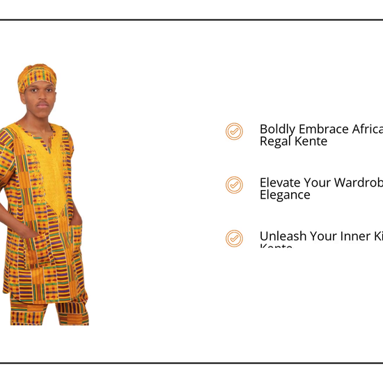 Regal Kente Pant Set for Men by@Outfy