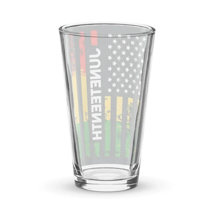 Juneteenth Flag Shaker pint glass - B&R African Styles