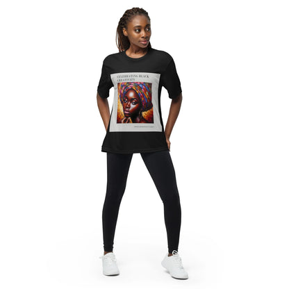 Black Creativity Unisex performance crew neck t-shirt - B&R African Styles