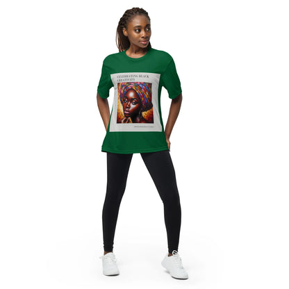 Black Creativity Unisex performance crew neck t-shirt - B&R African Styles