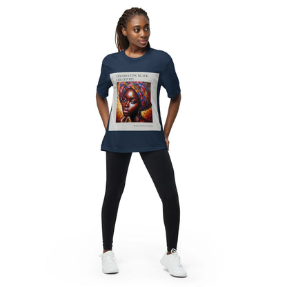 Black Creativity Unisex performance crew neck t-shirt - B&R African Styles