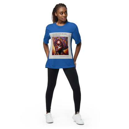 Black Creativity Unisex performance crew neck t-shirt - B&R African Styles