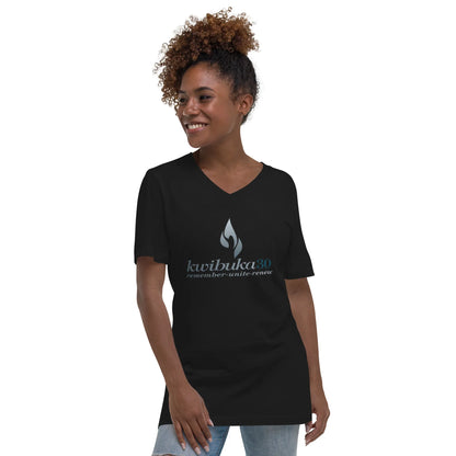 Kwibuka 30 - Unisex Short Sleeve V-Neck T-Shirt - B&R African Styles