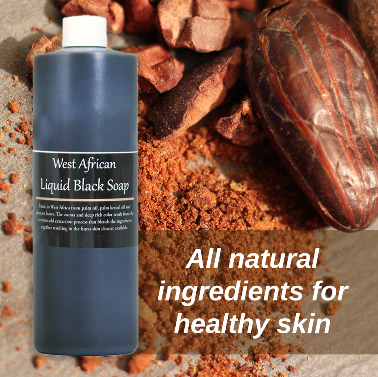 Body Wash Liquid: West African Black Soap 8oz