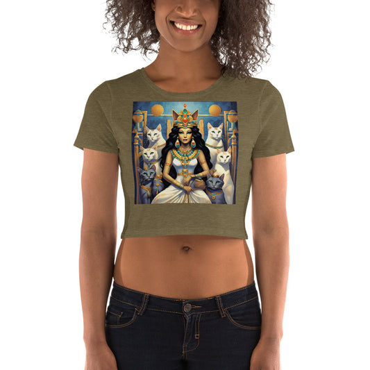 Bastet - Goddess of Home and Family Women’s Crop Tee