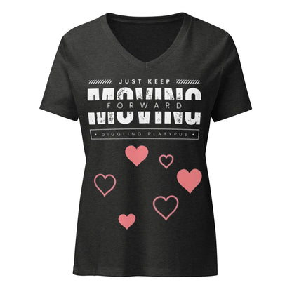 Keep moving forward Women’s relaxed v-neck t-shirt - B&R African Styles