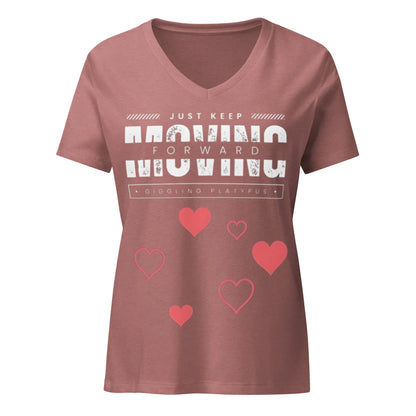 Keep moving forward Women’s relaxed v-neck t-shirt - B&R African Styles