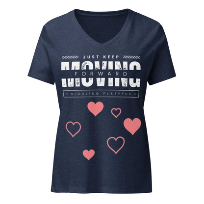 Keep moving forward Women’s relaxed v-neck t-shirt - B&R African Styles
