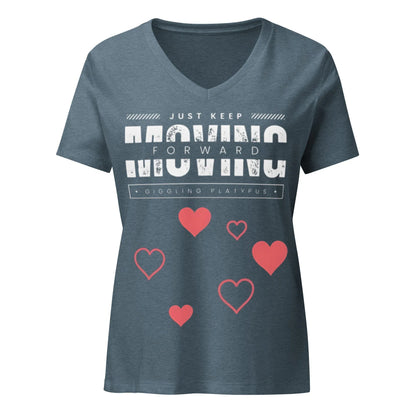 Keep moving forward Women’s relaxed v-neck t-shirt - B&R African Styles