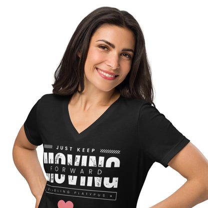 Keep moving forward Women’s relaxed v-neck t-shirt - B&R African Styles