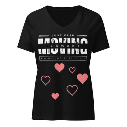 Keep moving forward Women’s relaxed v-neck t-shirt - B&R African Styles