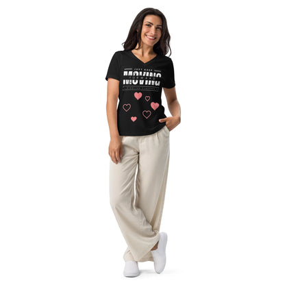 Keep moving forward Women’s relaxed v-neck t-shirt - B&R African Styles