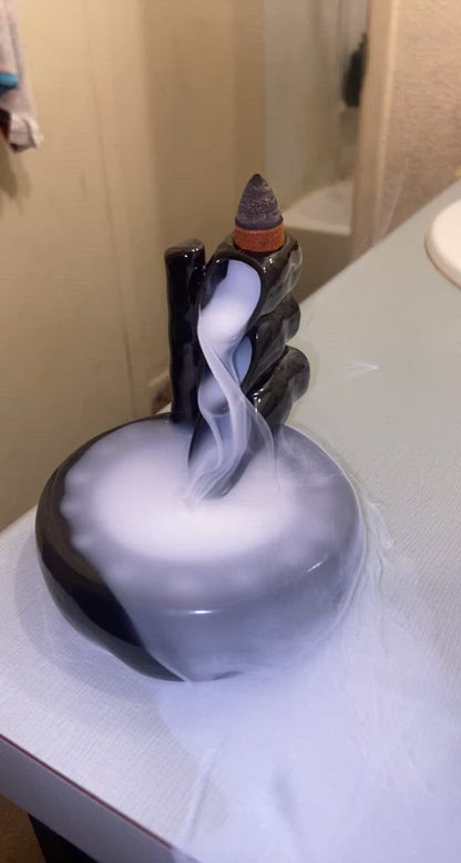 Ceramic Waterfall Incense Cone Holder
