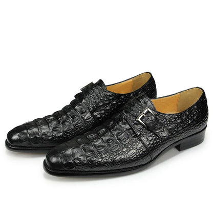 Genuine Leather Shoes Crocodile Pattern Classic Style - B&R African Styles