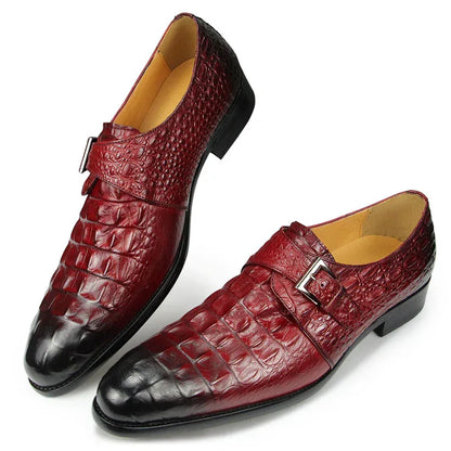 Genuine Leather Shoes Crocodile Pattern Classic Style - B&R African Styles