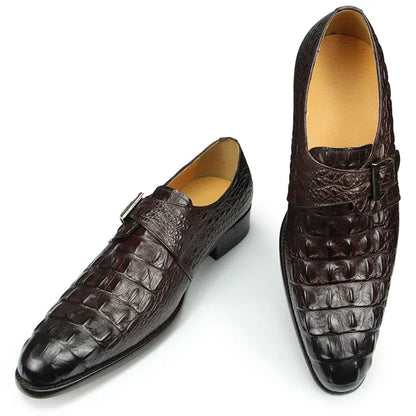 Genuine Leather Shoes Crocodile Pattern Classic Style - B&R African Styles