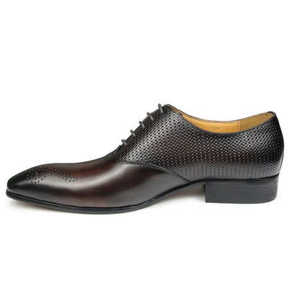 Lux Genuine Leather Shoes Fashion Lace-up Pointed - B&R African Styles