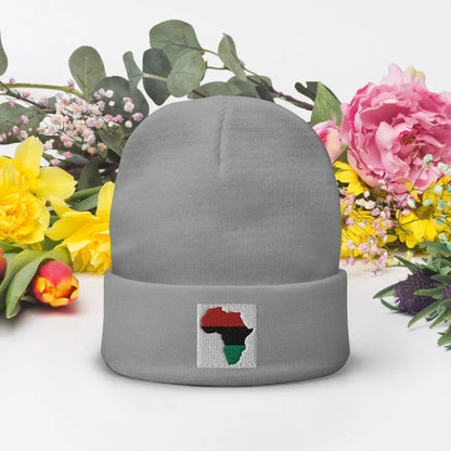 Africa map Embroidered Beanie - B&R African Styles