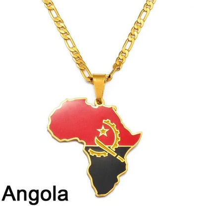 Africa Map Pendant Necklaces - B&R African Styles