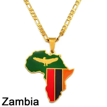 Africa Map Pendant Necklaces - B&R African Styles