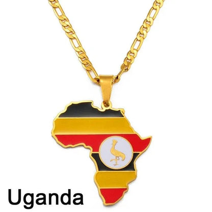 Africa Map Pendant Necklaces - B&R African Styles