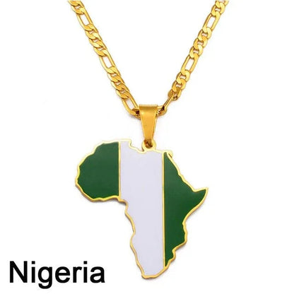 Africa Map Pendant Necklaces - B&R African Styles