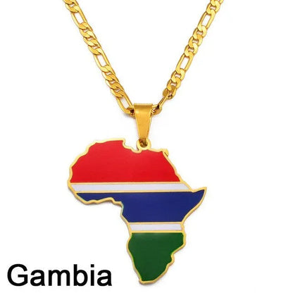 Africa Map Pendant Necklaces - B&R African Styles