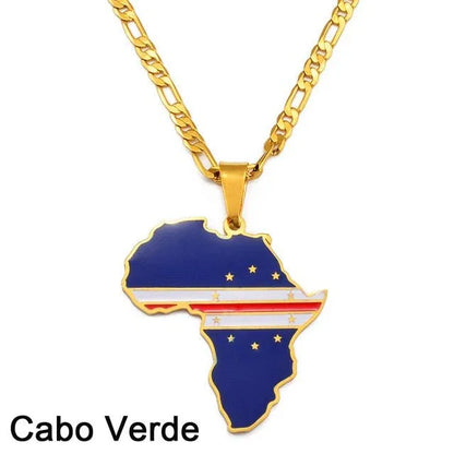 Africa Map Pendant Necklaces - B&R African Styles