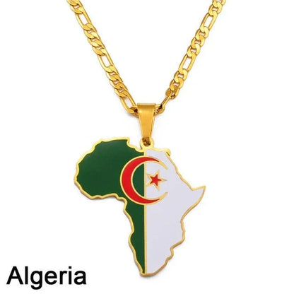 Africa Map Pendant Necklaces - B&R African Styles