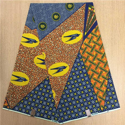 African Hollandais Real Dutch Wax African Print Fabric Ankara Super Wax 6 Yards (Bitenge) - B&R African Styles