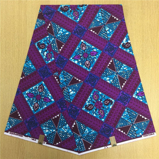 African Hollandais Real Dutch Wax African Print Fabric Ankara Super Wax 6 Yards (Bitenge) - B&R African Styles