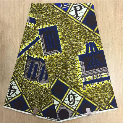 African Hollandais Real Dutch Wax African Print Fabric Ankara Super Wax 6 Yards (Bitenge) - B&R African Styles