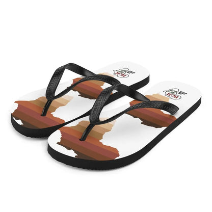 African Map Shade Flip-Flops - B&R African Styles