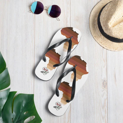 African Map Shade Flip-Flops - B&R African Styles