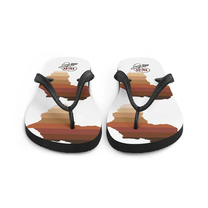 African Map Shade Flip-Flops - B&R African Styles