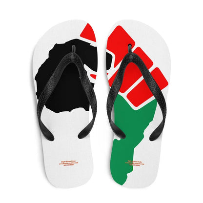African Power Fist Flip-Flops - B&R African Styles