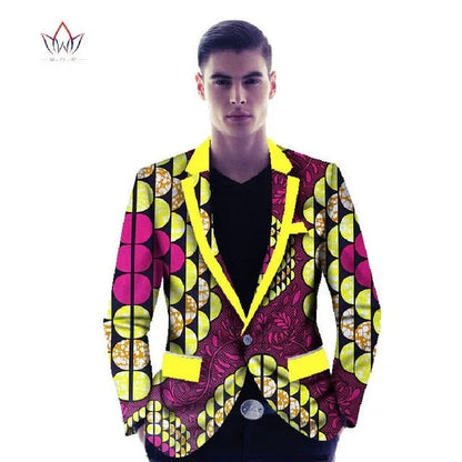 African Print Men's Suit Jacket - B&R African Styles