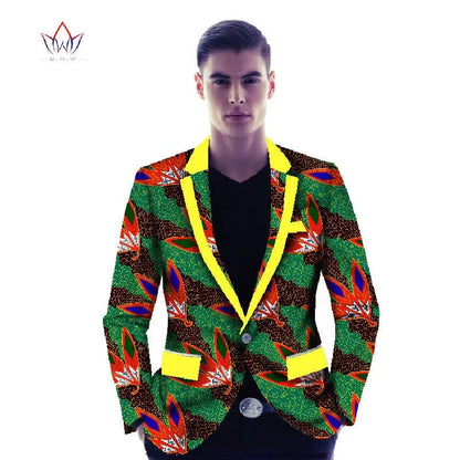 African Print Men's Suit Jacket - B&R African Styles