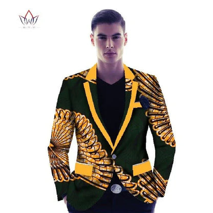 African Print Men's Suit Jacket - B&R African Styles