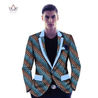 African Print Men's Suit Jacket - B&R African Styles