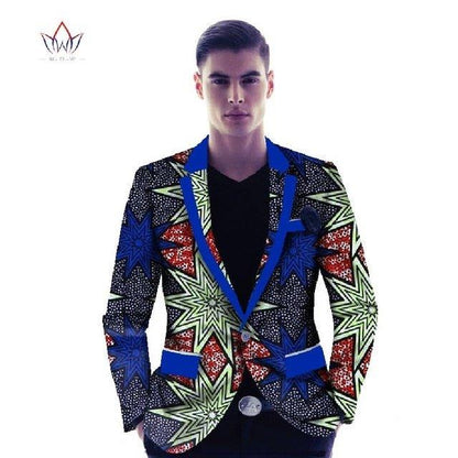 African Print Men's Suit Jacket - B&R African Styles