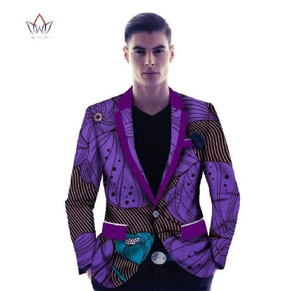 African Print Men's Suit Jacket - B&R African Styles